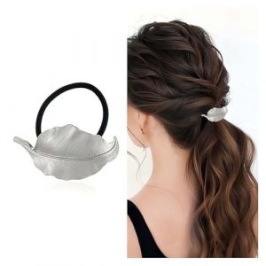 Inilbran Elastiques Boho Feuille Attache Cheveux Queue De Cheval Vintage Bandeau Cheveux Élastique Feuille Or Mat Élégante Accessoires Cheveux Décoratifs Pour Femme Coiffure (Inilbran, neuf)