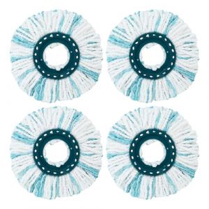 4 Pièces pour Leifheit Têtes de Rechange, Compatible pour Leifheit Clean Twist Disc Mop, Système à Fibres Balai pour Leifheit Serpillière Franges de Remplacement, pour Tous Types de Sols (RETROSI FRANCESCO, neuf)