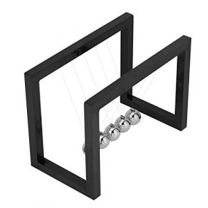 Leylor Pendule de Newton Pendule à Mouvement Spatial, Newtons Pendule Cradle Gadget, Ornement De Décompression pour La Décoration De Bureaujouet de Bureau à Balle pendulaire(Noir) (Leylor, neuf)