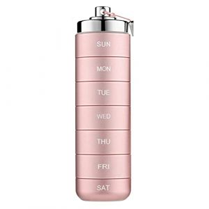 Uposao Pilulier Semainier 7 Jours Matin/Soir Boite Medicaments Pilulier Journalier Semaine en Alliage D'Aluminium, Organisateur Pilule Voyage &Agrave; Compartiments Divisibles pour Maison Voyage Randonn&eacute;e (Uposao, neuf)