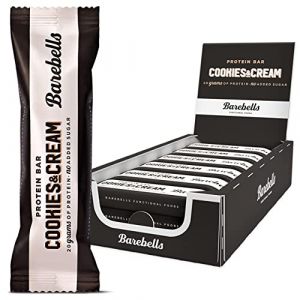 Barebells Barre de protéine 20g proteine, 12x55g chocolat protein bars (Cookies&Cream) (Ponera, neuf)