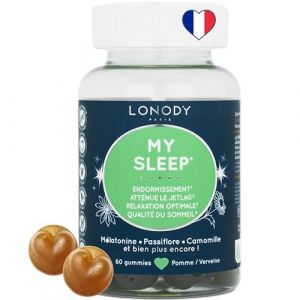 Lonody - Gummies Sommeil Extra Fort, Melatonine 1,9 mg, Valeriane, Tryptophane - Complement Alimentaire pour Dormir Rapidement, Relaxation - M&eacute;latonine Sommeil Adulte, Sans Sucre, France - 1 mois (Lonody, neuf)
