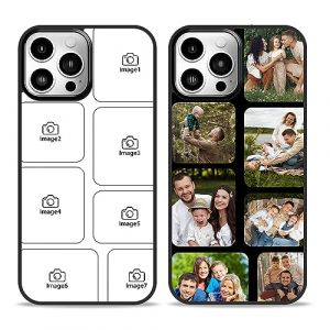 Easycosy Coque Personnalisée Photo pour iPhone 16 15 14 13 12 11 Pro/Max/Mini XR X XS Max Coque Personnalisable avec Votre Image Texte pour Couple Ami, Famille, Etui en TPU Plein de Protection (Easycosy Home, neuf)