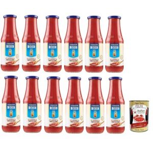 De Cecco Passata di Pomodoro Pâte de Tomate Sauce Tomate 100% Italienne 12x 700g + Polpa Italian Gourmet 400g (Italiaen Gourmet UK Ltd, neuf)