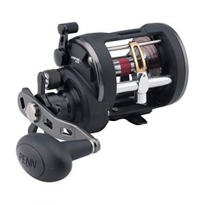 PENN Squall Level Wind moulinet à tambour tournant pour la pêche lourde en mer, pêche au jig, pêche sur épave, lieu, pagre, denti, sériole, requin, Noir (Tackle-Deals, neuf)