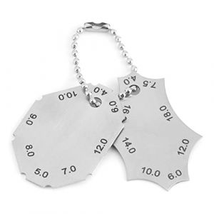 Qiilu calibre gorge de soudure Jauge de Jambe de Soudure Deux Pi&egrave;ces Soudure D'angle Joint en T Soudage Profondeur de Gorge Jauge de Longueur de Jambe R&egrave;gle Jauge en Deux Pi&egrave;ces Jauge de Soudure D'an (Moonyeu, neuf)