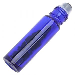 ZJchao Bouteille en Verre à Huile Essentielle Bleue Conception de Fuite Durable 10 Ml Portable (Bouteille de gravier à boule de rayon noir) (WYANG188, neuf)