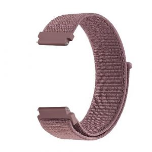 Wanme 20mm Bracelet Compatible pour Garmin Vivoactive 3/Venu/Venu Sq/Venu Sq 2, Nylon Bracelet pour Garmin Vivoactive 3 Music, Forerunner 245/245 Music/645/645 Music, Forerunner 55 (Violet Fum&eacute;) (DgYuanLiYuan, neuf)