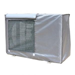 Housse de Protection pour Climatiseur Extérieur, Tissu Oxford 600D, Protection Contre La Condensation et La Condensation pour Pompe à Chaleur et CVC avec Grille D'aération(Silver,96x40x70cm) (SBCWH, neuf)