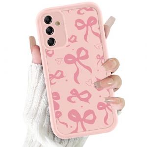 Kivlclri Coque pour Samsung Galaxy A14 5G 6,8", Aesthetic Rose N&oelig;ud Coeur Motif Dessin &Eacute;tui Rose Silicone Fine TPU pour Femmes Filles Antichoc Housse Cam&eacute;ra de Protection Cover, Anti-Rayures Case (Ulbrich Suzana, neuf)