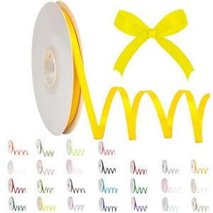 POPOYU Ruban de Satin Jaune citron 6mmx91m,Ruban Boite Gateau Ruban Jaune citron Satin pour Cadeau Emballage,Ruban Tissu pour Noel C&eacute;r&eacute;monie Mariage Artisanat D&eacute;coration,Bouquet Voitures, Anniversaire (Official flagship store of bubble fish, neuf)