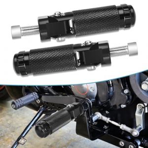 Cable Leader Cale Pied Moto Pliables, Repose Pieds pliants pour Moto, Cale Pied Velo, En aluminium de 8mm P&eacute;dales antid&eacute;rapantes, Repose Pied Velo adapt&eacute;s &agrave; la plupart des Motos ou des V&eacute;los (yuananhaoyuwanmeng99-1, neuf)