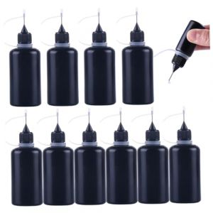 Flacon &agrave; presser &agrave; pointe d'aiguille, 10 pi&egrave;ces flacon applicateur de pointe de pr&eacute;cision 50 ml avec bouteilles colle en plastique antirouille avec couvercle fin et &eacute;tanche pour liquides, colle (YANGXIAOHUA, neuf)
