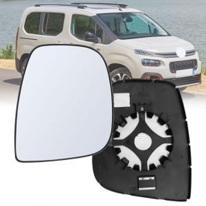 Verre de rétroviseur chauffant compatible avec Citroën Berlingo 2012-2018/Peugeot Partner MK2 Facelift 2012-2018, rétroviseur chauffant (droite) (wzxeugo, neuf)