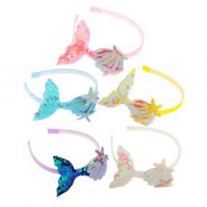 Homoyoyo Lot De 5 Bandeaux De Sir&egrave;ne &Agrave; Paillettes Pinces &Agrave; Cheveux De F&ecirc;te De Sir&egrave;ne Bandeau De Princesse Queues De Sir&egrave;ne Pour Enfants Coiffe De Queue De Sir&egrave;ne (Alda Jin, neuf)