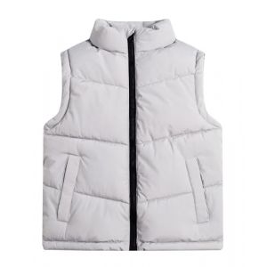 Adigau Gilet Matelass&eacute; pour Enfant Gar&ccedil;on Manteaux sans Manche Respirant Veste d'Hiver Col Montant Chaud Blouson Coupe-Vent D&eacute;contract&eacute; Gris 9-10 Ans (LIRUNEU, neuf)