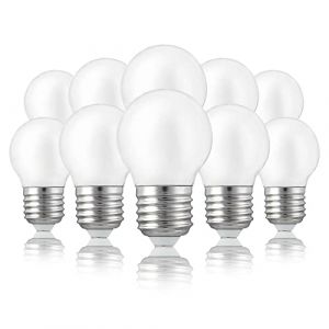 Hellum Ampoules LED E27 Blanc Chaud, Lot de 10, Mat, 4,5W, 470 lm, Mini Globe Boule, Filament, Petites 209211 (Hellum Direkt, neuf)