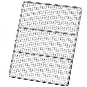 Gril rectangulaire surdimensionné en acier inoxydable 54 x 38 cm pour le camping, grille de barbecue multi-usage, grille pour côtes, bœuf, poulet et légumes (XinXinXR, neuf)