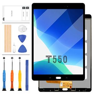 LADYSON Écran de remplacement pour Samsung Galaxy Tab A 9.7 SM-T550 T550 T551 T555 LCD écran tactile numériseur en verre complet kit de pièces de réparation avec outils (Noir) (btrade-eu, neuf)