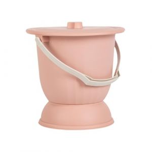 perfk Seau de toilette, pot, seau de toilette de nuit &eacute;pais, pot de chambre, crachoir avec couvercle et poign&eacute;e pour femmes et enfants, Rose (perfk, neuf)