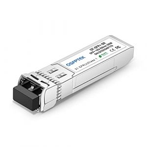 QSFPTEK 1Pack 10GBASE-SR SFP+ Transceiver LC Mini-GBIC Multimode 850nm, 300M, DDM 10G SFP+ Module for Cisco SFP-10G-SR, Ubiquiti UF-MM-10G, Netgear, Mikrotik, D-Link, Supermicro, Linksys (QSFPTEK, neuf)