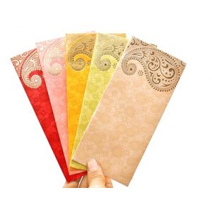 ZIG ZAG Lot de 100 enveloppes élégantes Lifafa pour cadeaux de mariage, cadeau de prospérité, multicolore (ZIG ZAG INDIA, neuf)