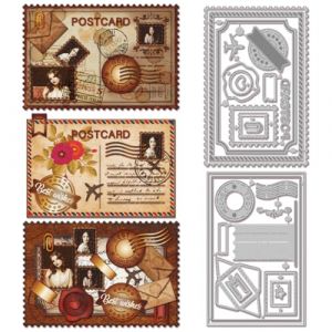 GLOBLELAND Matrices de d&eacute;coupe pour cartes postales - Pour bricolage, scrapbooking, fabrication de cartes, journaux, gaufrage, d&eacute;coration (GLOBLELAND FR, neuf)