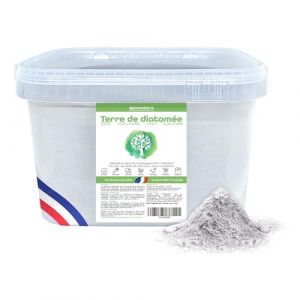 Terre de diatomée 100% française | Naturelle Non calcinée | Seau 2,5 kg | Ultrapure | Protection Écologique | Agriculture Biologique | Disponibles en 0,3 à 25 kg (NOVATERA, produits écologiques et durables AB, neuf)