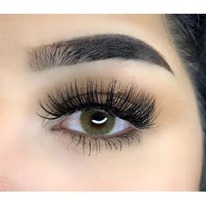 MYSALENS&reg; Lentilles De Contact De Couleur Amber - Ambre Hidrocor Couleur Naturelle tr&egrave;s haute opacit&eacute; Kit De Rangement Boitier - Pince et applicateur Offert 12 Mois sans correction (MYSA LENS&reg;, neuf)