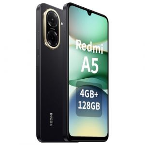 Xiaomi Redmi A5 Smartphone, 128 Go de ROM, 4 Go de RAM, batterie 5200 mAh, écran 120 Hz, écran 6,88 ", double caméra, 32 MP, processeur Octa-Core, noir (MICROPHONE S.R.L.S., neuf)