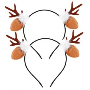 COLLBATH 2 Pi&egrave;ces Bandeau En Bois De Cerf Groupe Petit Bandeau De Cerf Fille Flocage En R&eacute;sine (JianLui, neuf)