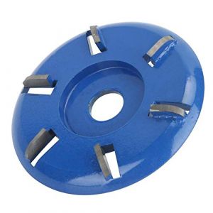 Atyhao Disque de Sculpture sur Bois, Acier 6 Dents Puissance Fraisage Outil de Travail du Bois Meuleuse d'angle Accessoires pour Le Travail du Bois(Bleu) (Naidey, neuf)