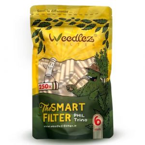 Mister Canapa, Filtres à charbon actif et cellulose naturelle, lot de 250 pièces, diamètre 6 mm (Mister Canapa, neuf)