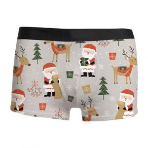 G&eacute;n&eacute;rique Calecon Personnalise Homme, Homme Calecon No&euml;l, Sport Boxer Homme Coton Pas Cher Rigolo Noel Calecon Microfibre Shorty Transparent sous-V&ecirc;tements, Cale&ccedil;on de nouveaut&eacute; Personnalis&eacute; (LIBJDI, neuf)