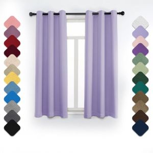 Rideau Occultant Fenetre Lot de 1 &agrave; Oeillets, Rideau Anti Chaleur, 140x244cm (LxH) Rideau de Porte, Rideau Opaque, Rideaux Anti Bruit, Dressing Rideau, pour Chambre Salon Balcon Violet Clair (zhengweishanghangamz, neuf)