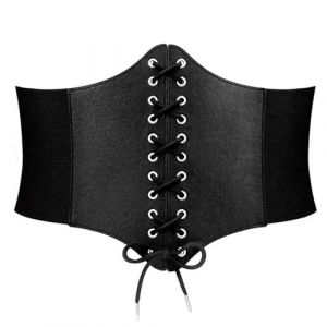 ARWIG Ceinture Corset &Eacute;lastique en Cuir pour Femme Adulte - Accessoires de Pirate Catwoman pour Cosplay (SUSUWang1300, neuf)