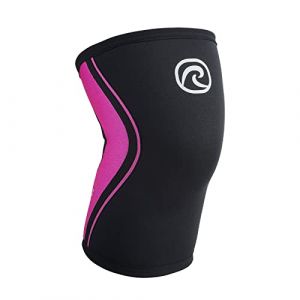 Rehband Genouill&egrave;re pour sport de musculation - Pour crossfit et entra&icirc;nement intensif - En n&eacute;opr&egrave;ne de 5 mm - Dans de nombreuses couleurs et tailles - Unisexe - Couleur : rose - 1 pi&egrave;ce - Taille S (Rehband, neuf)