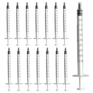 50 Pièces Seringues en Plastique de Seringue de Colostrum de 1 ml, Seringue en Plastique, Seringue Doseuse Réutilisable, Convient aux laboratoires Scientifiques, à l'arrosage des Plantes, à l'alimenta (Fayemoon, neuf)