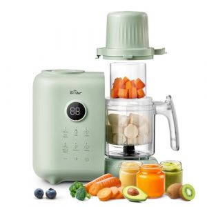 Bear Cuiseur vapeur 6 en 1 avec mixeur Premium pour bébé, vapeur, mélange automatique, chauffage du lait, désinfection, fonction autonettoyante, fonction de nettoyage automatique, sans BPA (Bear Official Store, neuf)