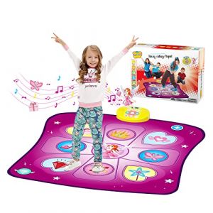 Tapis de Danse pour Enfants de 3 à 8 Ans,Tapis de Danse Musical avec Affichage LED, Création de Chansons et Musique Intégrée, Cadeau d'anniversaire de Noël pour Garçons Filles de 3 4 5 6 7+ (Violet) (THEZENAS ALA, neuf)