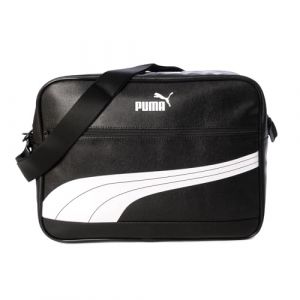 PUMA Unisexe - Sac à bandoulière rétro pour adulte - Campus Reporter, noir/blanc, Einheitsgröße (kalbachs, neuf)