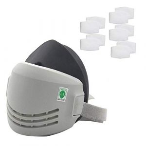 Masque Industriel de s&eacute;curit&eacute; pour Masque de Protection respiratoire Anti-poussi&egrave;re de Peinture Chimique r&eacute;utilisable (Masque Anti-poussi&egrave;re en Caoutchouc 1pcs + 10 filtres en Coton) (Jiefu Trade, neuf)