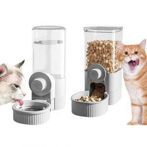 Abreuvoir et Alimentateur Automatique,Distributeur Automatique de Nourriture &agrave; Suspendre,Distributeur Croquettes Chat Automatique,Suspendue Abreuvoir Automatique,pour Lapin Cobaye Hamsters Chats Chien (Toyar Newrgy, neuf)