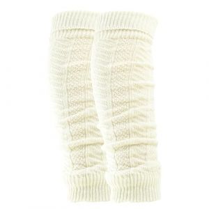 lavendel Jambi&egrave;res Femme en Laine Chaude - Lot de 2 Paires Chauffe-Mollets Tricot - Gu&ecirc;tres Hiver Automne Printemps - Manchons Jambes Combinables avec Collants Leggings - 2x Nature (Lavendel Handel, neuf)