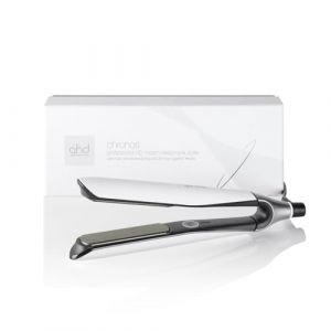 ghd - Lisseur cheveux ghd chronos - Fer à lisser professionnel (Blanc) - Coiffage 3x plus rapide, plus brillant, 2x moins de frisottis, sans chaleur extrême - Lisseur boucleur idéal tous types cheveux (COIFFURE FRANCE TOULOUSE, neuf)
