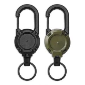 KGDUYC Porte-badges - 2pcs Porte Badge Enrouleur Robuste, Bobine de Badge, Porte-clés Retractable, Porte-Badge Mousqueton pour Pantalons et Ceintures Porte Clés Porte Badge de Carte D'Identité (Qertyias OÜ, neuf)