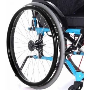 ADUUTPPD Housse De Fauteuil Roulant De Sport pour Roue Arrière, Housse De Fauteuil Roulant De Sport pour Couverture Antidérapante De Poussée De Main Résistante À l'usure,Noir,24in (Kamierfangzipin, neuf)
