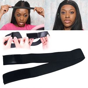 Bandeau de voyage en dentelle pour perruque, bord de perruque élastique pour perruque, bande fusible, bord à la bande élastique enveloppée de 2 mm (taille A, taille unique) (HZling, neuf)