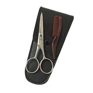 IWOWHERO Ciseaux à Sourcils Acier Inoxydable Avec Trimmer Pour Moustache Kit De Soin Personnel Pour Hommes Accessoire De Coupe Et Durable (Langeriy, neuf)