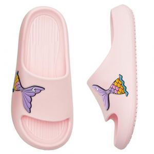 WateLves Claquette Enfant Fille Garçon Chaussons été Plage Piscine Sandales Enfants Tongs AntidéRapantes Pantoufles de Douche(Écailles de poisson, 28/29EU) (MingZhaoMaoYi-EU, neuf)